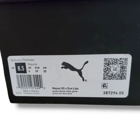 PUMA Mayze SD x Dua Lipa Black/Blue Glow Orange Platform Sneakers Women Size 8½ - Picture 6 of 13